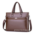 Briefcase Custom Logo WaterproofLeather Handle Message Laptop Bag Supplier